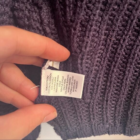 Lou & Grey Marled Grey Open Cardigan Sweater - Picture 9 of 9